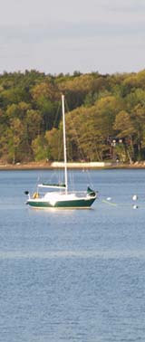 Boat on Great Bay (photo by Webmaster)