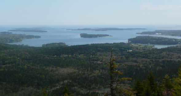 Cranberry Islands from the summit of Beech Mountain (photo by Chip Lary)