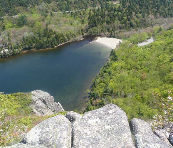 Echo Lake and Echo Beach from Beech Cliff (photo by Chip Lary)