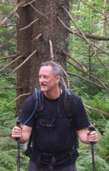 Mark on the trail (photo by Charlie Raeburn)