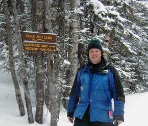 Near Black Mountain Cabin and East Pasture Trail during the winter (photo by James Horner)