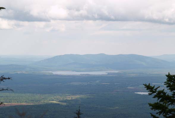 Pleasant Mountain with Pleasant Pond in front of it (photo by Webmaster)