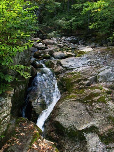 Looking downstream at the gorge just above Emerald Pool (photo by Webmaster)