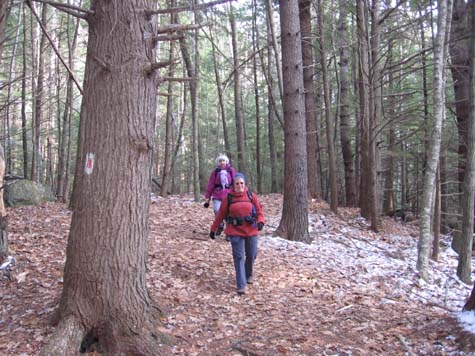 Deb and Faye on the trail (photo by Dennis Marchand)
