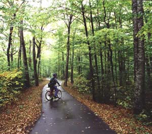 Bike path in Franconia Notch (photo by Ben Kimball)