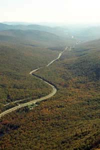 Old forest in Franconia Notch, from above (photo by Ben Kimball)