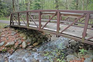 Bridge along the Franconia Notch bike path (photo by Ben Kimball)