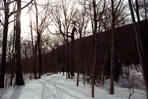 Franconia Notch bike path in winter (photo by Ben Kimball)