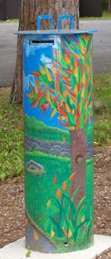 Conservation Trust donation collection can (photo by Webmaster)