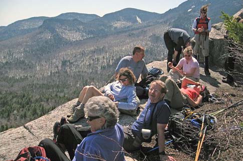 The group on ledges with views (photo by SDH)