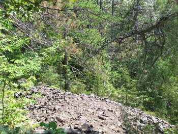 Piles of iron ore rock (photo by Karl Searl)