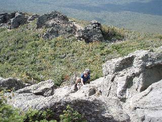 Climbing Mt. Jefferson (photo by Kathy Astrauckas)