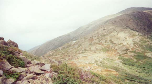 Looking back up to Mt. Jefferson (photo by Webmaster)
