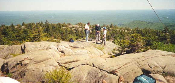 John, Rich, and Sal on Mount Kearsarge Summit (photo by Webmaster)