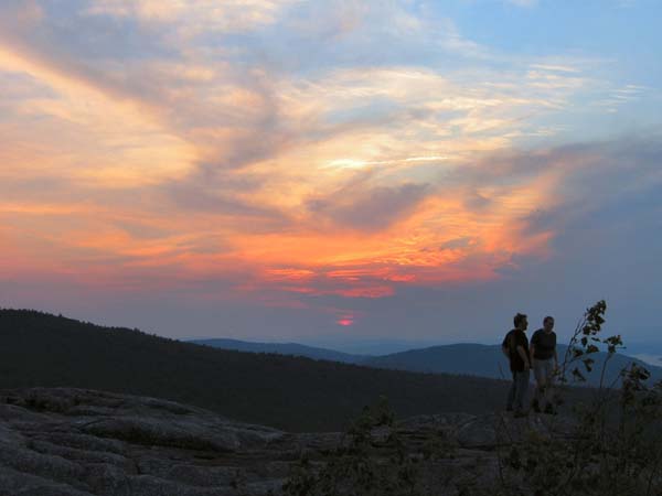 Sunset from the summit (photo by Mark Malnati)