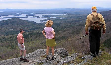 Viewing Squam Lake from Mount Percival