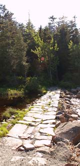 Causeway at southern end of Jordan Pond (photo by Webmaster)