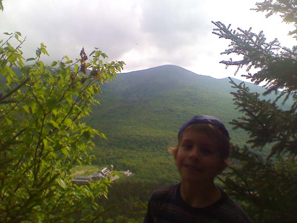 Joshua at the view from Crawford Cliff (photo by Bill Mahony)