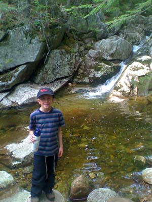 Joshua at Gibbs Brook (photo by Bill Mahony)