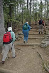Ascending the Old Bridle Path in early May (photo by Ben Kimball for the NH Natural Heritage Bureau)