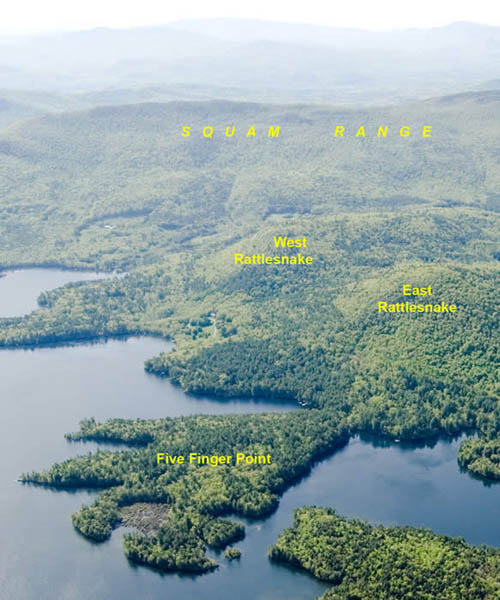 Five Finger Point and The Rattlesnakes (photo by Dan Sperduto for the NH Natural Heritage Bureau)