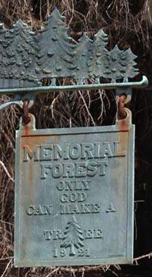 Forest sign (photo by Webmaster)