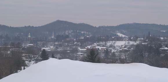 View of St. Johnsbury from the picnic pavilion area (photo by Webmaster)