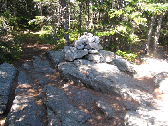 Summit cairn on the top of Mount Tecumseh (photo by Karl Searl)