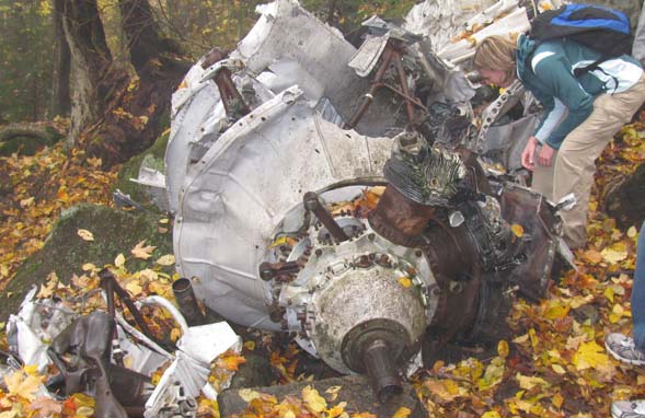 Danielle checking out the first engine (photo by Karl Searl)