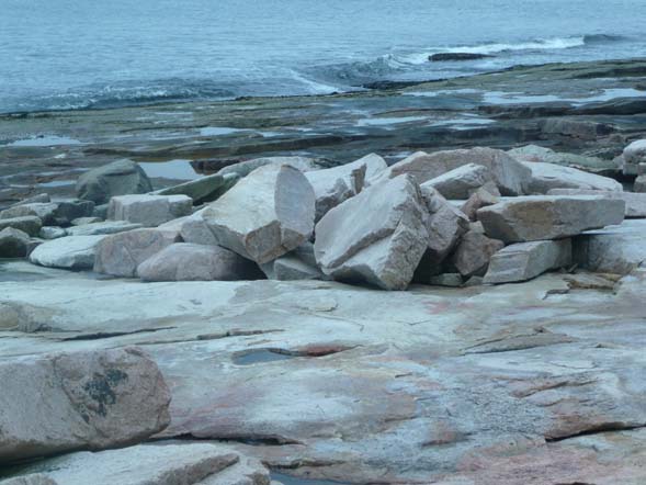 Rocks and ocean at Wonderland (photo by Chip Lary)